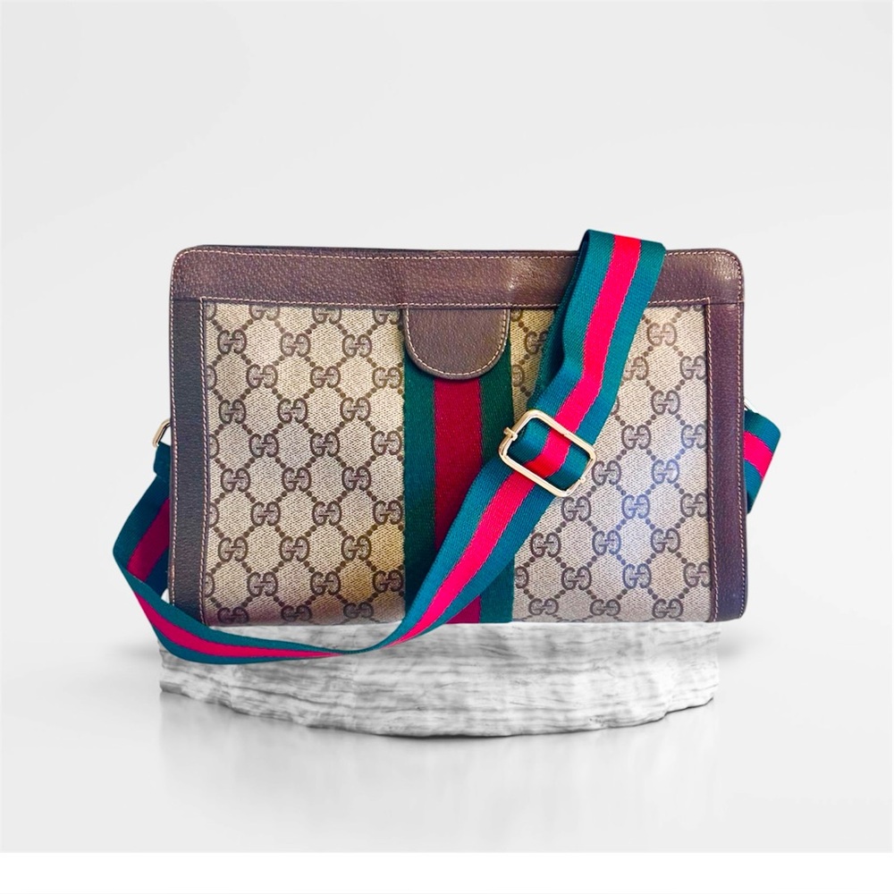 Gucci sherry line clutch to crossbody bag